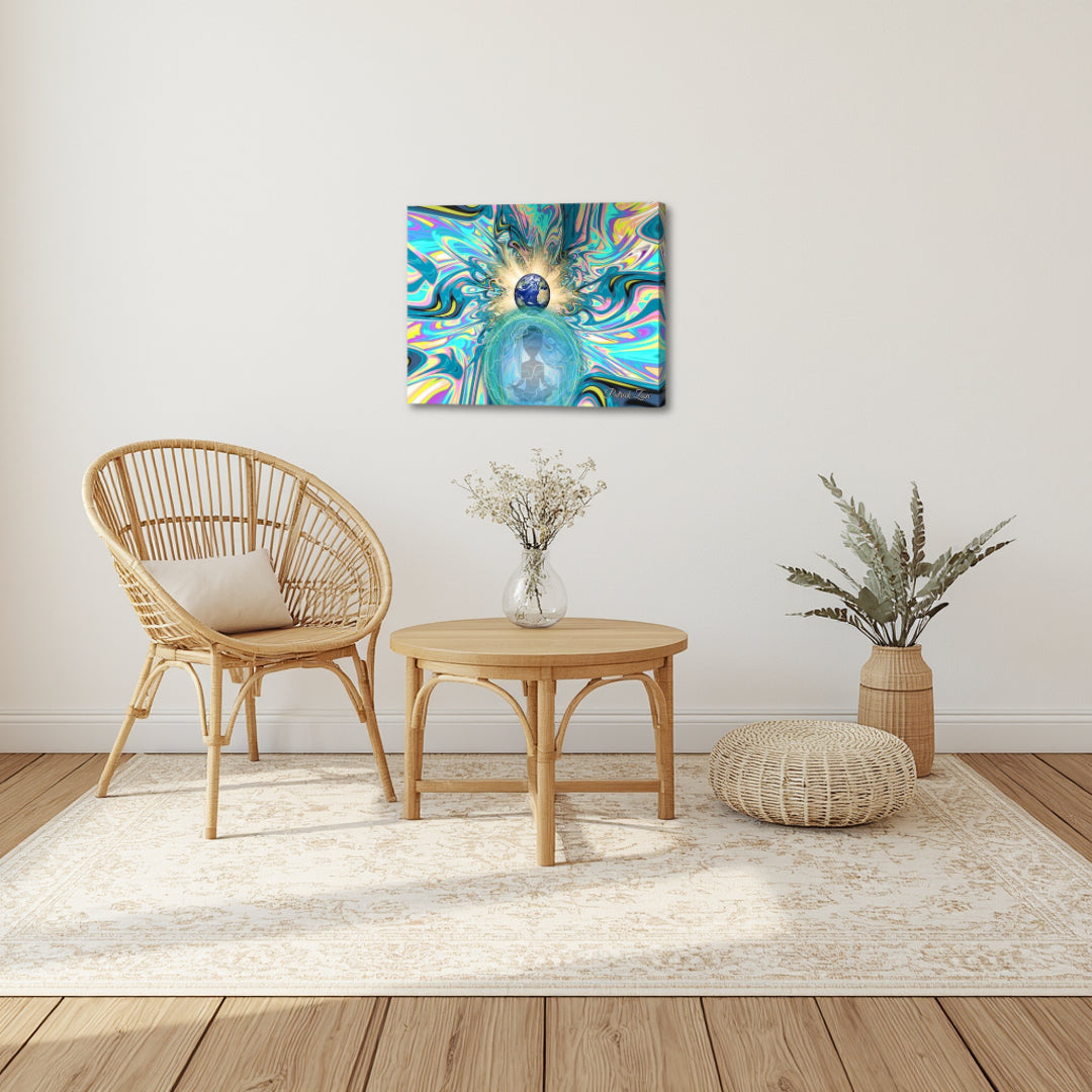 The Gods Among Us - Interdimensional Spiritual Fractal Wall Art - Canvas Print
