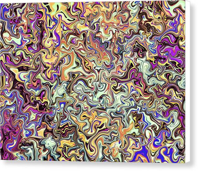 Cloud 9 – psychedelic abstract fractal artwork by Patrick Zion, white edge canvas version showcasing dynamic flowing patterns that inspire calm, clarity, and higher awareness.
