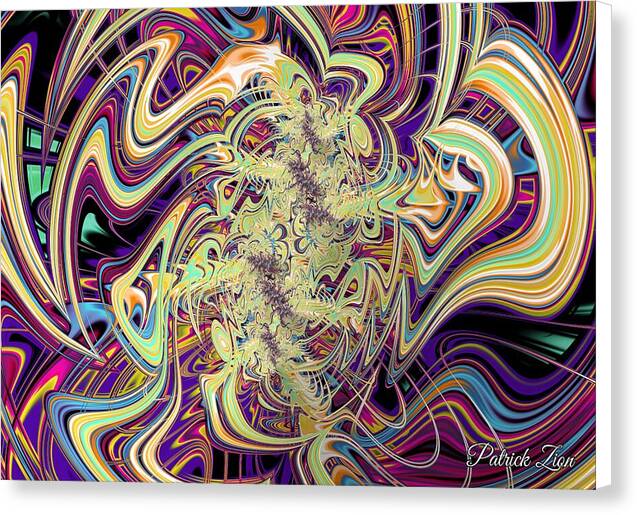 Hearing Colors Seeing Sounds - Psychedelic Fractal Synesthesia Art - Canvas Print