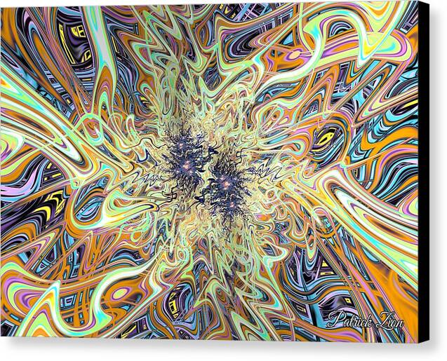 Marvelous Fractal Realm – psychedelic abstract art by Patrick Zion, black edge version featuring a cosmic explosion of color and motion symbolizing the boundless energy of creation.