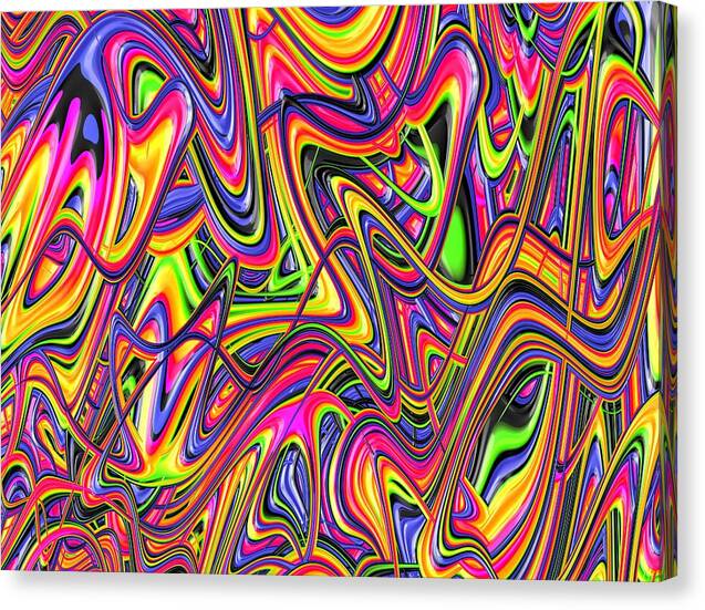 Rainbow Bright – visionary psychedelic art print by Patrick Zion, mirrored edge version with glowing rainbow patterns and dynamic color waves evoking joy, freedom, and imagination.