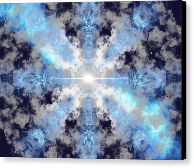 Supernova – cosmic fractal art by Patrick Zion, black edge version showing a radiant stellar explosion of light and energy symbolizing rebirth and creation.