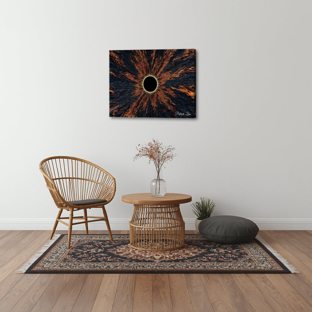 The Nigredo - Dark Alchemy Fractal Abstract Wall Art - Canvas