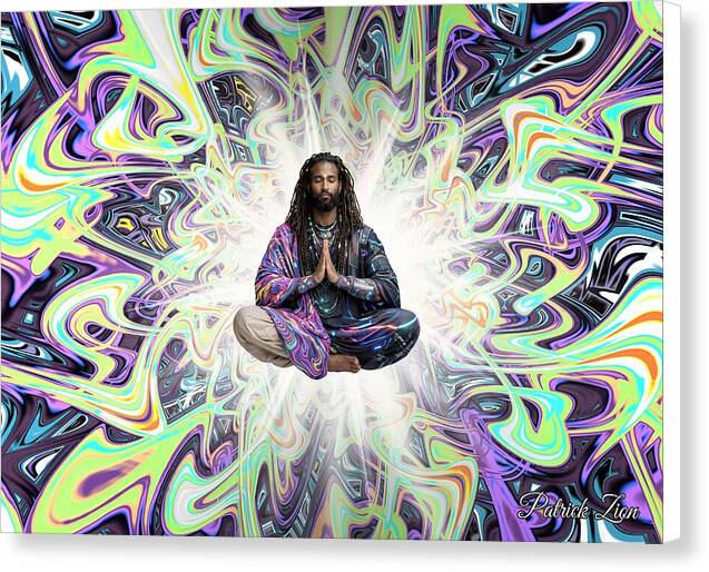 The Seeker - Levitating Mystic in Psychedelic Fractal Light