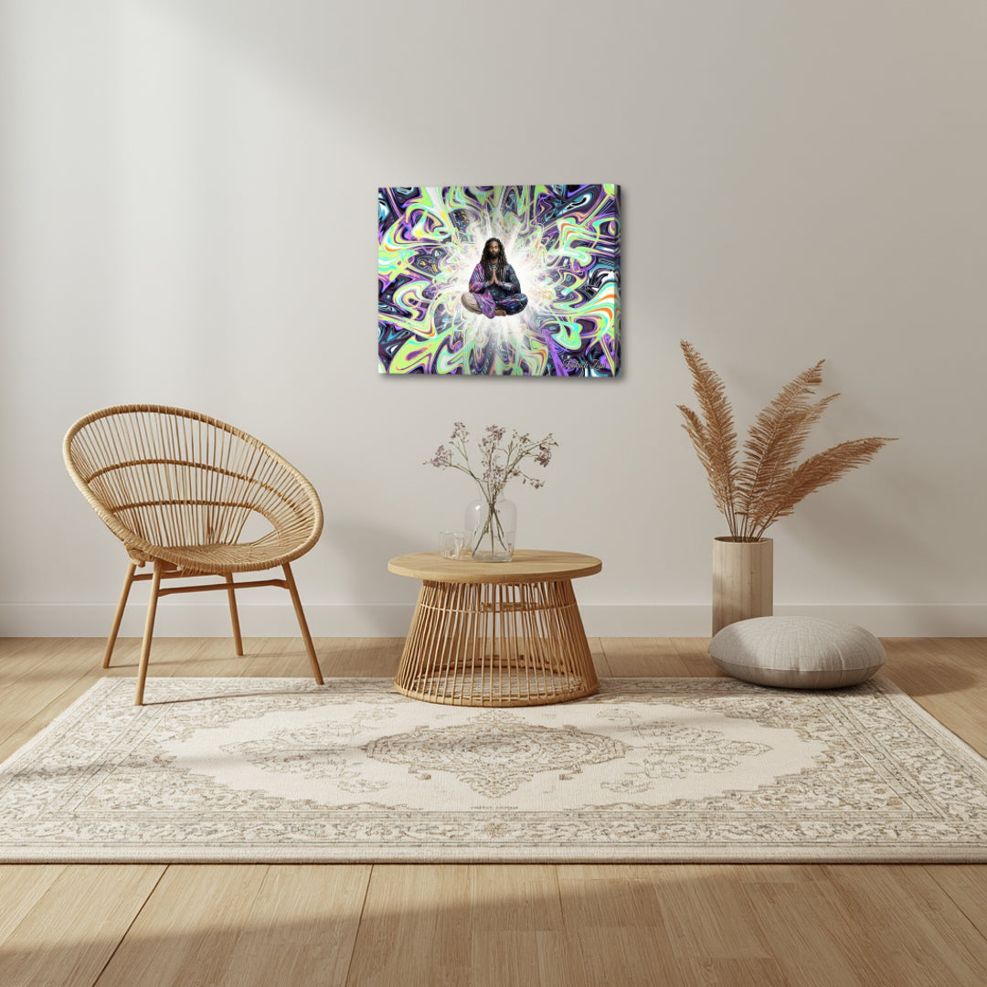 The Seeker - Levitating Mystic in Psychedelic Fractal Light