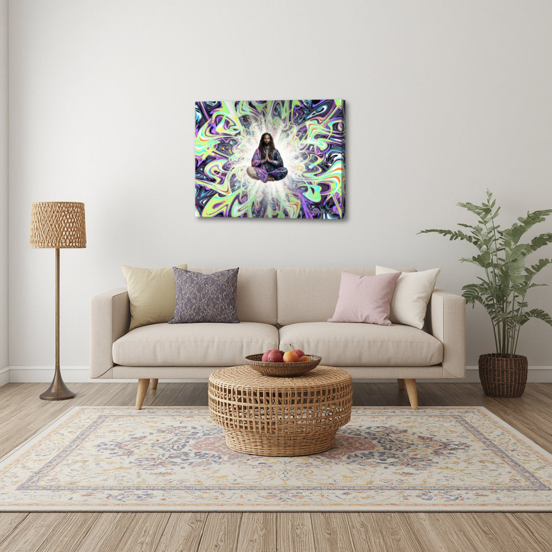 The Seeker - Levitating Mystic in Psychedelic Fractal Light